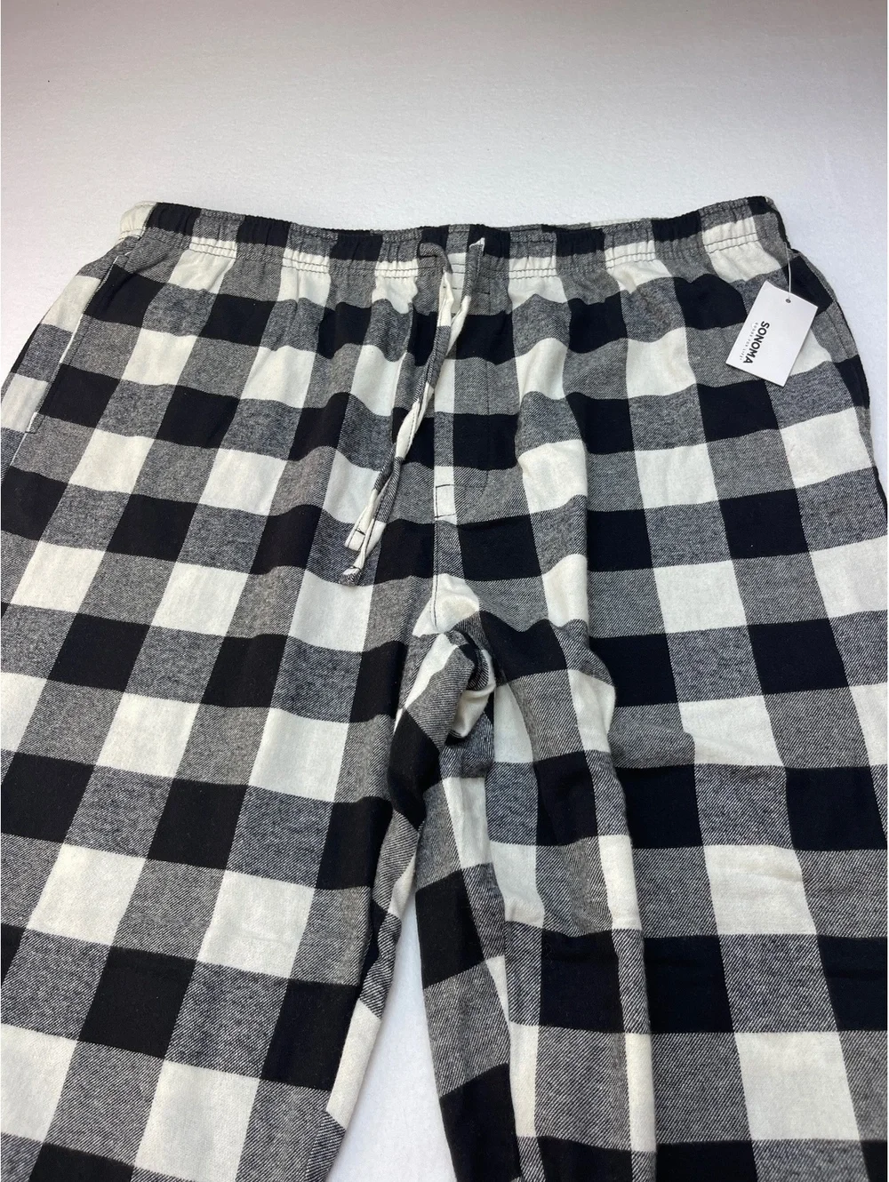 Sonoma Essential Flannel Pajama Pants Black and White Checkered
